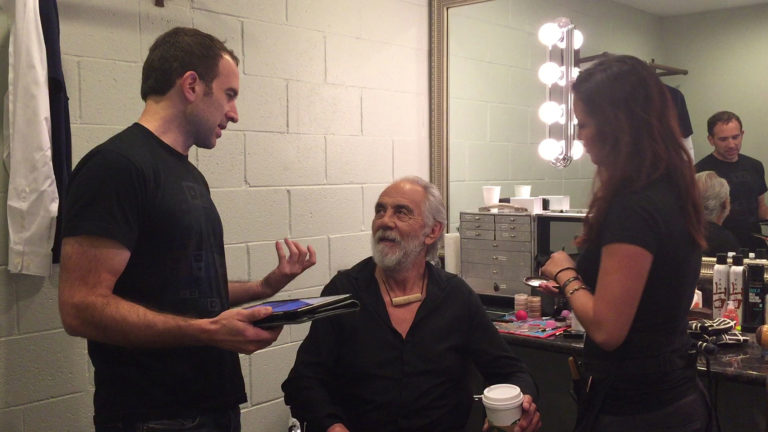 Directing Tommy Chong pre shoot